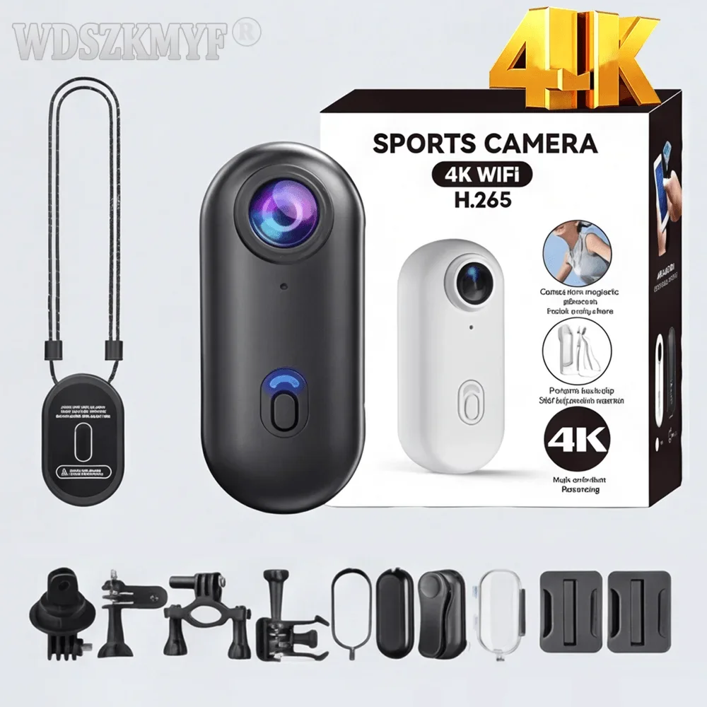 4K HD 오토바이 미니 레코더 핑거 WIFI 액션 카메라 경량 POV 오토바이 로드 스포츠 캠 자전거 브이로그 애완동물 바디 카메라