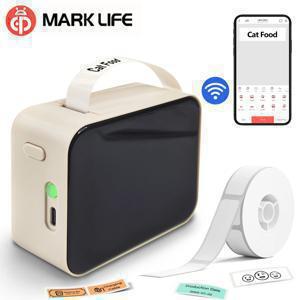 마크라이프 P15 미니 휴대용 라벨 프린터 스마트 포켓 프린터 열전사 스티커 라벨링 기계 3PK 라벨지 무잉크