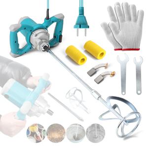 2600W 전기 콘크리트 믹서 블렌더 6단 속도 조절 믹싱기 산업용 페인트 시멘트 석고 모르타르 코팅 믹서