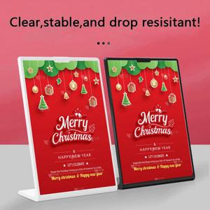 A5 아크릴 테이블 탑 사인 홀더 스탠드 사진 프레임 탁상용 메뉴 홀더 플라스틱 그림, 포스터, 아트 디스플레이 프레임