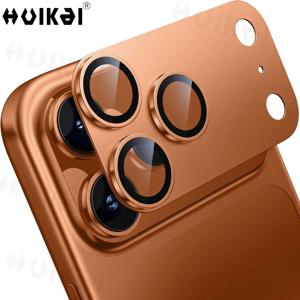 아이폰 17 프로 맥스 17 프로 17 에어 카메라 렌즈 보호필름 2개입, 군사 등급 방탄 합금 강화 렌즈 링 캡 케이스