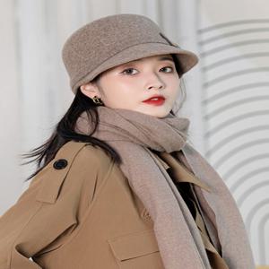 여성용 따뜻한 울 버킷햇 가을 겨울 패셔너블 다용도 작은 얼굴을 돋보이게 하는 캐주얼 스타일 중국산