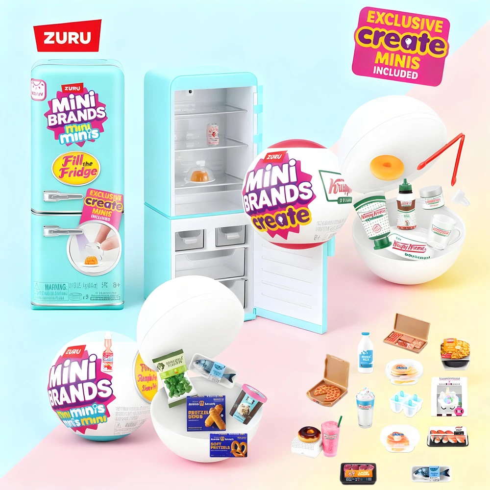 주루 서프라이즈 토이 마이 미니 브랜드 귀여운 아기 음식 피규어 미니어처 장난감 미스터리 블라인드 박스 오리지널 수집용 어린이 선물 장난감