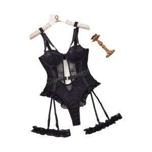 빨간 꽃무늬 레이스 가터 란제리 세트 (초커 포함) 여성 속옷 2022 언더와이어 브라 및 끈 팬티 여성 속옷 세트