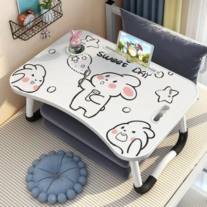 접이식 소형 침대 테이블, 기숙사 노트북 책상, 학습 학생 책상, 간단한 가정용 침실 테이블 보드