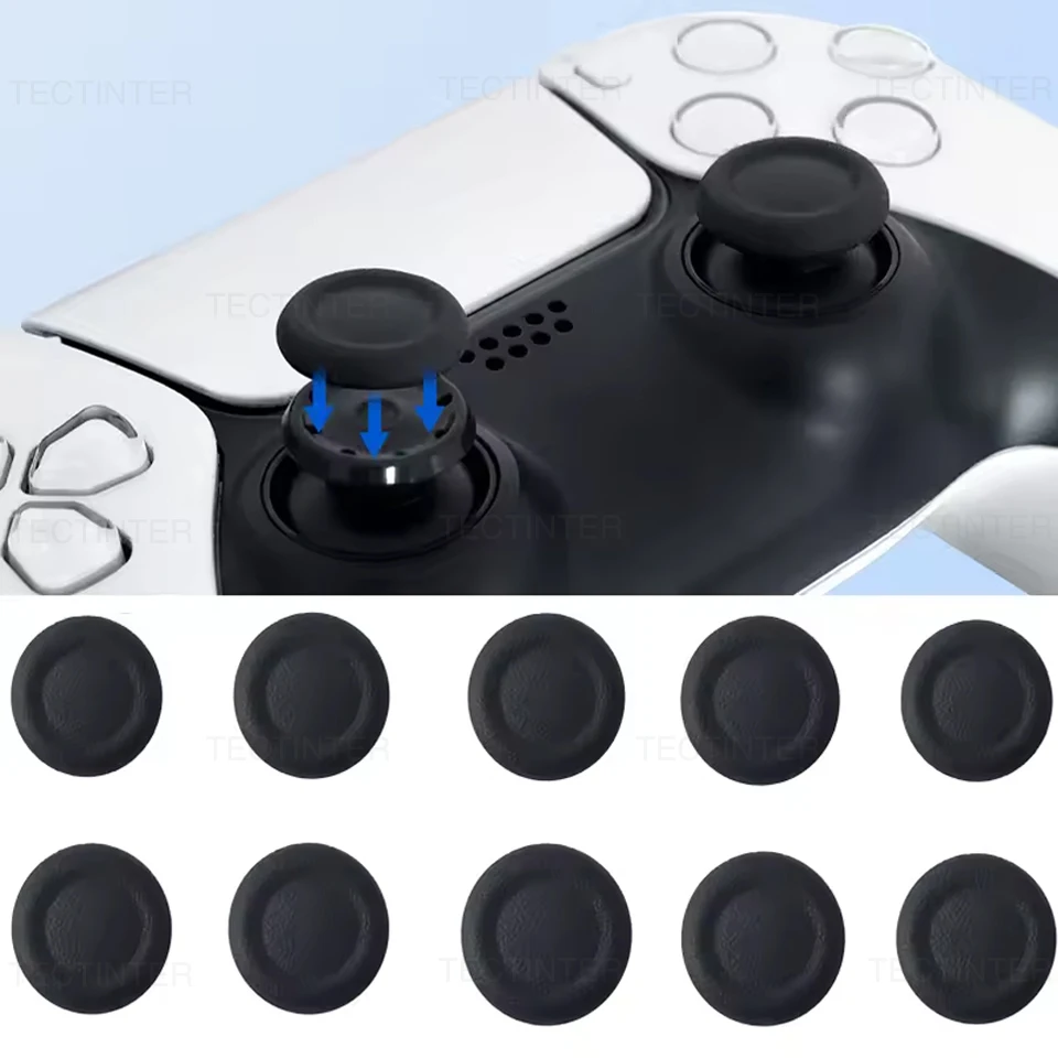 4/6/10PCS 조이스틱 교체 캡 PS5/PS4 컨트롤러용 엄지 스틱 그립 커버 수리 부품 플레이스테이션 5 게임 액세서리