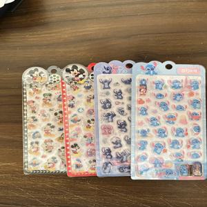 디즈니 릴로 & 스티치 귀여운 미키 & 미니 3D 릴리프 스티커 장난감 폰케이스 DIY 크리스탈 스티커 크리스마스 카드 데코 스티커 선물