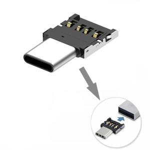 1/5개 범용 타입C 마이크로 USB - USB 2.0 OTG 어댑터 커넥터 (휴대폰 스마트폰용 USB2.0 타입 C 마이크로 USB OTG 케이블 어댑터)