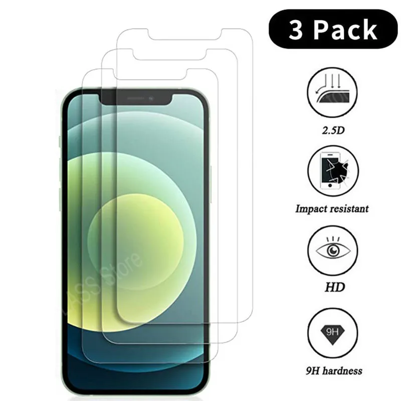 iPhone 11 12 13 14 15 Pro Max 12 13 iPhone 6S 7 8 Plus XR XS Max 16E 유리 용 3Pcs 강화 유리