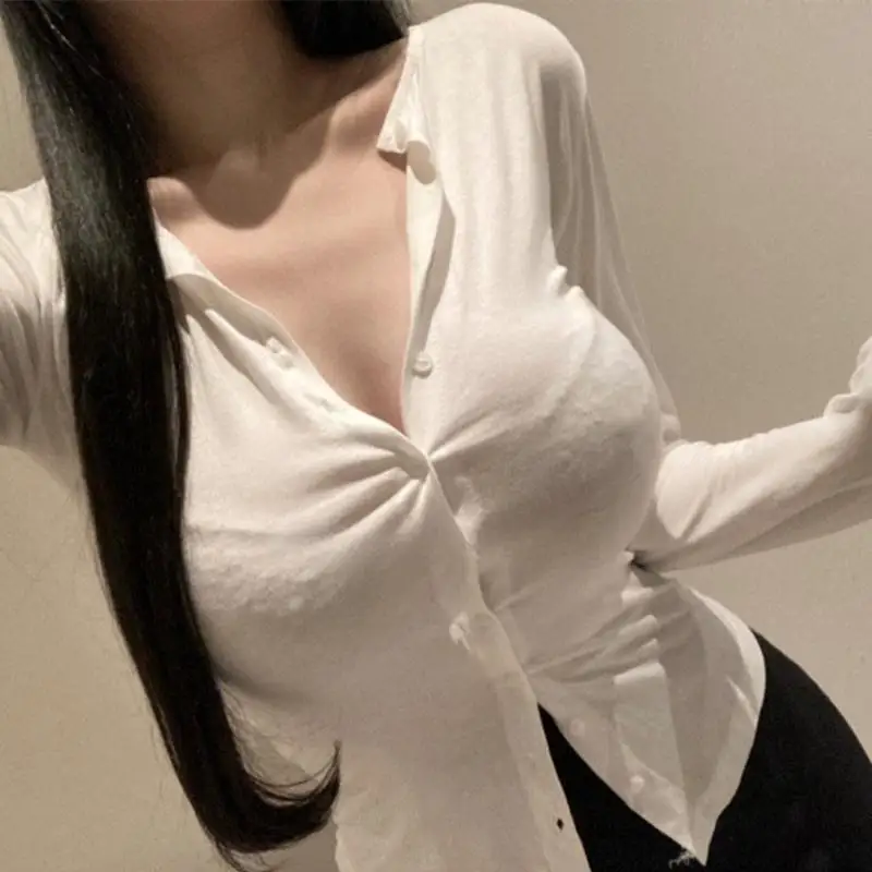 봄 여름 신상 슬림핏 얇은 라운드넥 긴팔 자외선 차단 오픈 가디건 티셔츠 여성 니트 면 혼방