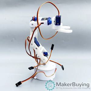 6dof 3D 인쇄 흰색 6 축 로봇 팔 DIY 로봇 조립 3D 인쇄 제품 SG90 SNAM7600