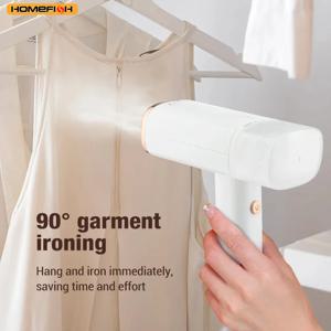 홈피쉬 의류 스티머 130ml 핸디형 섬유 스티머 빠른 가열 1000W 다리미 스팀 클리너 가정용 여행용 휴대용