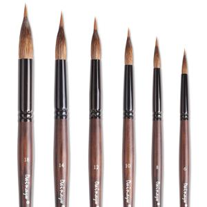 Dainayw 2 레이어 라이너 수채화 브러쉬, 확장 니들 포인트 브러쉬, 아트 디테일링 페인팅을 위한 다람쥐 헤어 믹스 나일론