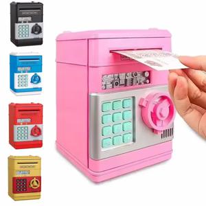 전자 저금통 ATM 비밀번호 현금 동전 저금통 ATM 은행 기계 금고 자동 입금 어린이 크리스마스 선물