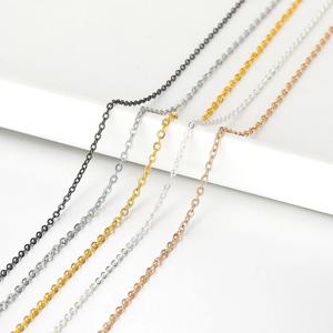 2미터 변색 없는 스테인리스 스틸 1/1.5/2mm 폭 크로스 체인 링크 체인, 목걸이 팔찌 부자재 DIY 쥬얼리 재료