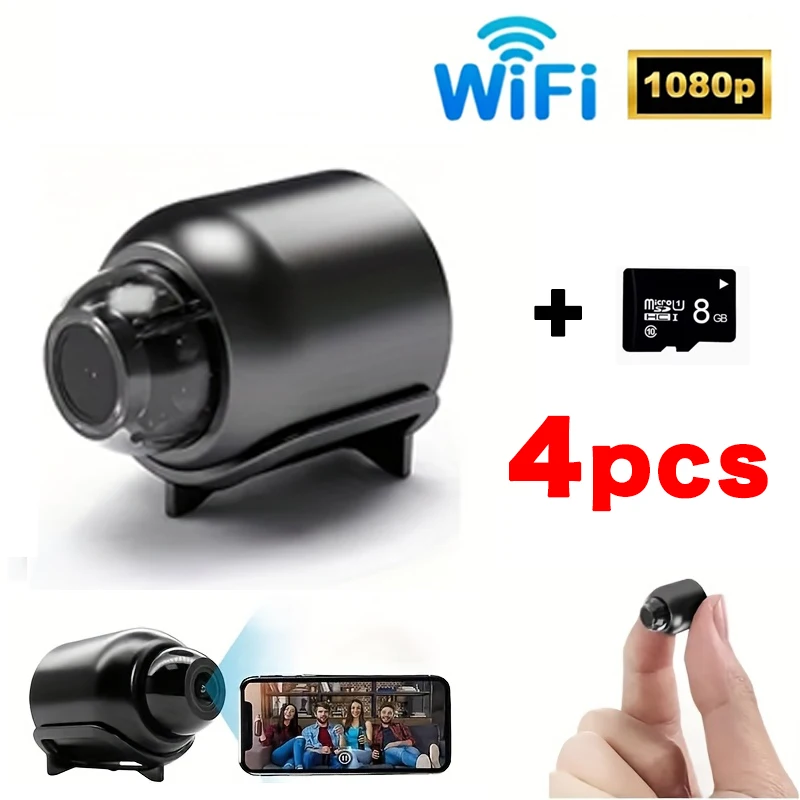 HD 미니 카메라 WiFi 1080P 원격 무선 비디오 레코더 가정용 애완견 어린이 안전 모니터링 보안 아이폰 배터리용