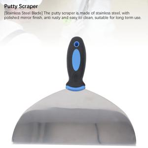 스테인리스 스틸 퍼티 스크레이퍼, 벽지 페인트 데칼, 석고보드 수리용 걸이 구멍이 있는 석고 스크레이퍼