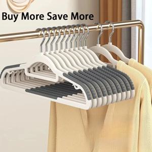 10개 세트 헤비듀티 행거 건식 및 습식 미끄럼 방지 패드 공간 절약형 초경량 정리함 0.2인치 두께