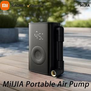 2025 미지아 휴대용 에어펌프 2000mAh 150psi 전동 에어 컴프레서 타이어 공기압 감지 자동차 자전거 멀티툴 인플레이터 CN