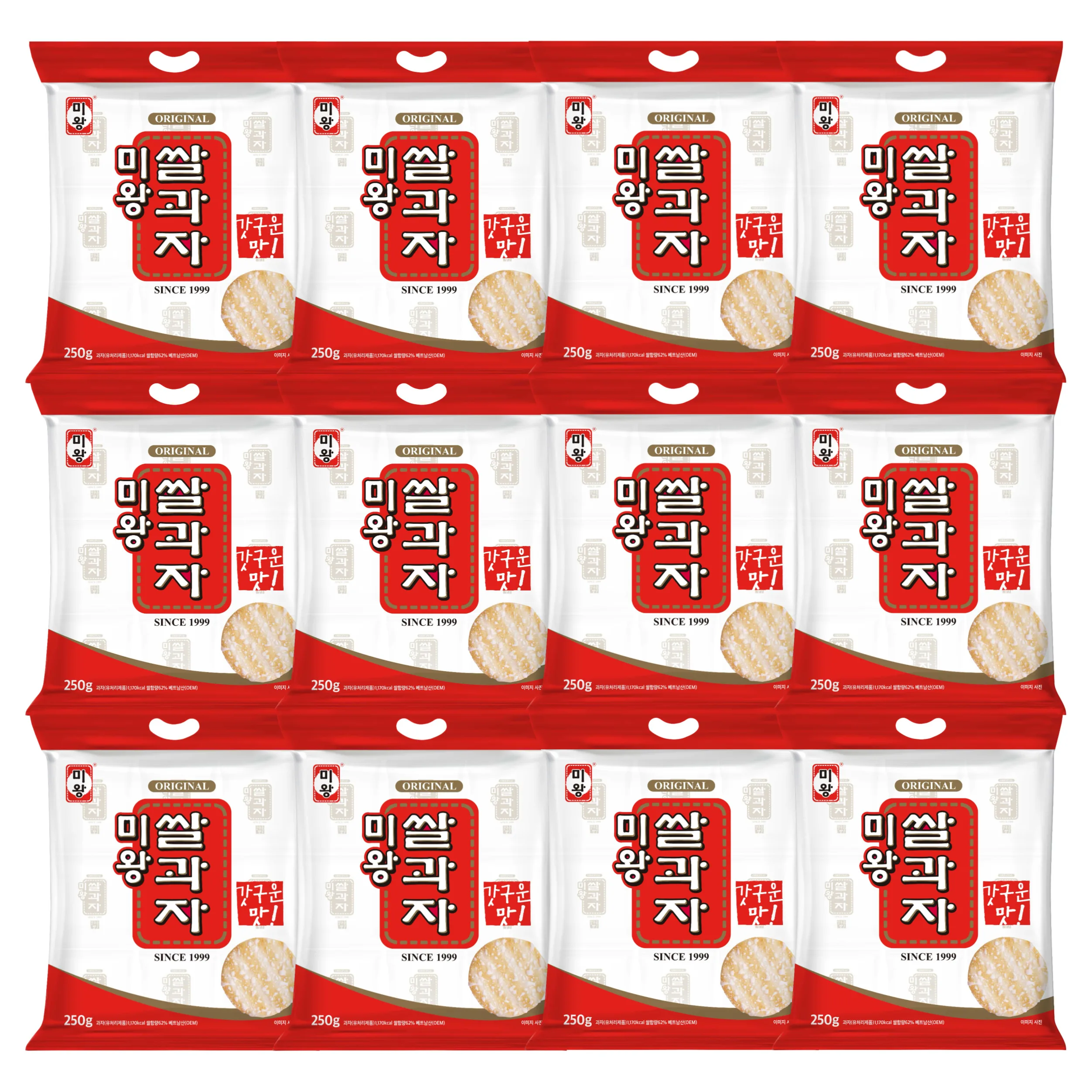 미왕 쌀과자 갓구운맛 250g x 12개 한박스