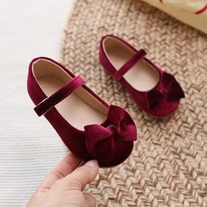2025년 신상 여아 공주 구두 봄 가을 라운드토 아동 가죽 신발 리본 패션 키즈 캐주얼 발레 플랫 슈즈 소프트