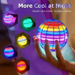 LED 라이트업 플라잉 오브 부메랑 장난감 매직 호버 볼 드론 플라이 노바 스피너 – 피젯 스트레스 해소 장난감 선물 어린이 가족용