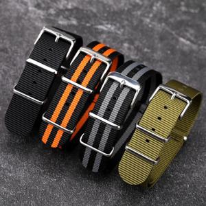 유니버설 캔버스 시계 밴드 18mm 20mm 22mm 나일론 손목 밴드 나토 시계 스트랩 세이코 티쏘 견본 오메가 IWC 카시오 팔찌