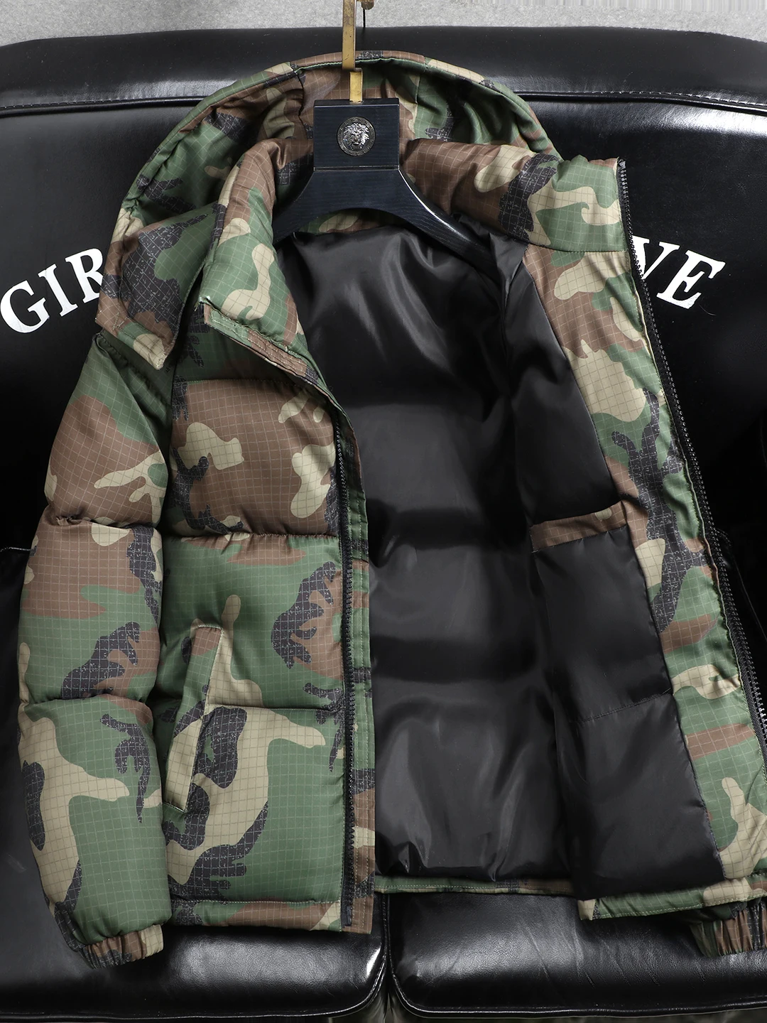 남성용 대형 사이즈 코튼 자켓 위장 무늬 두꺼운 후드 루즈핏 겨울 패션 브랜드 따뜻하고 멋진 빅사이즈 코튼 아우터웨어