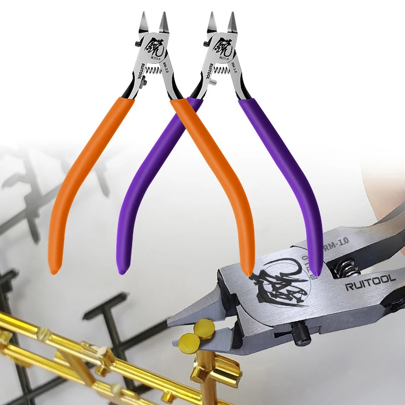 초박형 싱글 블레이드 건담 니퍼, 미끄럼 방지 그립 스프루 커터, 플라스틱 모델 절단 및 제작용, 모델 플라이어 CR-V, 1 개