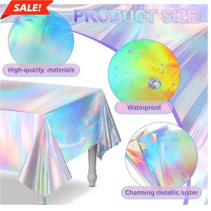 레이저 무지개 테마 파티 일회용 식탁보 및 직사각형 Mantel De Mesa 커버 생일 웨딩 홈 장식 용품