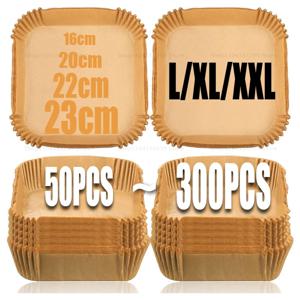 에어 프라이어 종이 오븐 종이 일회용 보내기 브러시 붙지 않는 에어 프라이어 베이킹 종이 라이너 베이킹 전자 레인지 용 양피지