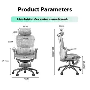 페달 바퀴 의자 인체공학적 등받이 지원 8D 로봇식 팔 팔걸이 360 °   회전 편안한 Silla Ergonómica 사무용 가구