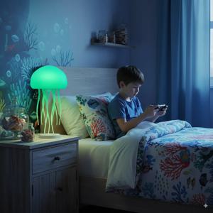 해파리 무드등 귀여운 방 꾸미기 3D 장식 조명 침실 분위기 만화 캐릭터 창의적인 침대 옆 인공 실내등