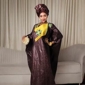 여성용 아프리카 의상 아바야 자수 플러스 사이즈 우아한 파티 교회 드레스