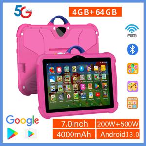 새로운 5G 와이파이 키즈 태블릿 7인치 구글 학습 교육용 쿼드 코어 4GB 램 64GB 롬 저렴하고 간단한 어린이들이 좋아하는 태블릿 PC