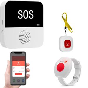무선 WiFi 노인 간병인 호출기 SOS 호출 버튼 노인 환자를 위한 긴급 SOS 의료 경보 시스템 집에서 노인