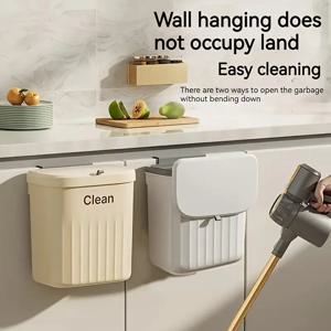 벽걸이 형 주방 쓰레기통, 뚜껑 달린 쓰레기통, 캐비닛 아래 싱크대 쓰레기 퇴비 쓰레기통, 12L