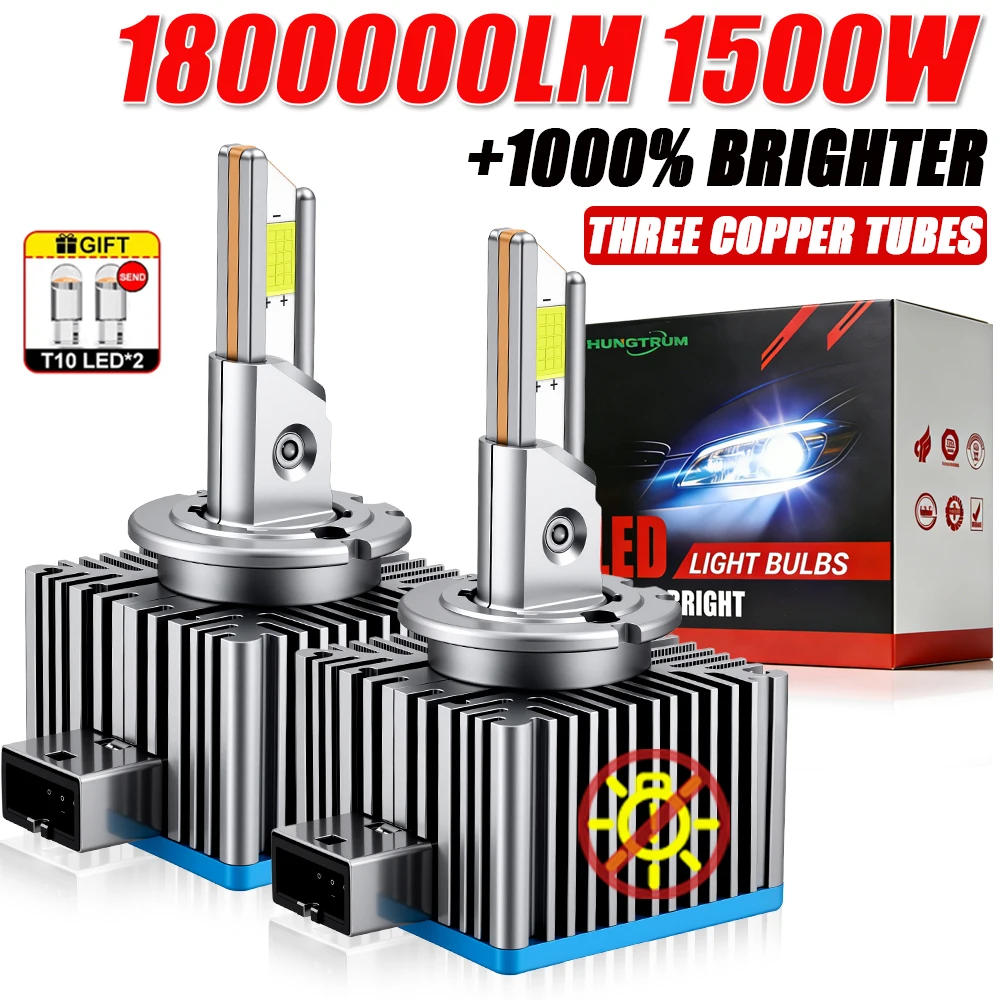 D1S D3S D2S LED CANBUS 헤드라이트 1500W 전구 초고휘도 D4S D1R D3R D2R D4R D8S 제논 라이트 자동차용 6000K 자동차 램프