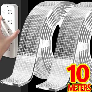 강력한 나노 양면 테이프 방수 탈착식 투명 접착제 가정용 주방 사무실 벽걸이 사진 장식 공예용