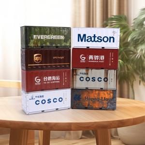 미니 컨테이너 모델 미니어처 보관 철제 상자 데스크탑 창의적인 장식 소품 수집 미니 철제 보관함 크리스마스 선물