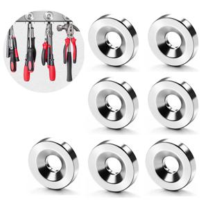 5/10/20PCS 15x3mm 구멍 네오디뮴 카운터싱크 자석-DIY, 화이트보드, 공예 및 가정 정리용 초강력 디스크 자석