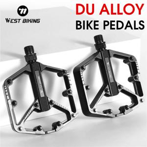 웨스트 바이킹 DU 베어링 자전거 페달 와이드형 미끄럼 방지 사이클링 페달 경량 알루미늄 합금 MTB 로드 바이크 페달 자전거 부품