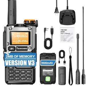 QUANSHENG UV-K5(8) V3 워키토키 2MB 메모리 50-600MHz 항공 밴드 수신 5W 양방향 라디오 타입-C 무선 복사 커스텀 펌웨어