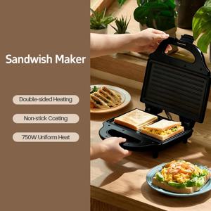 전기 논스틱 샌드위치 와플 메이커 다기능 주방 가전 아침 식사 조리기 아이언 팬
