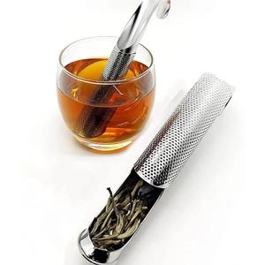 잎차, 커피, 향신료, 음료용 스테인리스 스틸 롱 핸들 티 스트레이너, 엑스트라 파인 메쉬 티 스트레이너
