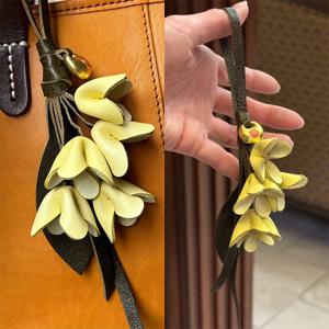 꽃 가방 펜던트 정품 가죽 브랜드 원래 디자인 절묘한 수제 시뮬레이션 꽃 펜던트 Osmanthus 튤립 키 체인