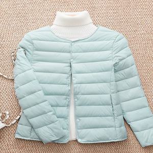 경량 로우넥 여성용 다운 코튼 이너 베스트 슬림핏 보온성 좋은 작은 사이즈 코튼 자켓 간호사 이너 코튼 코트 트렌디