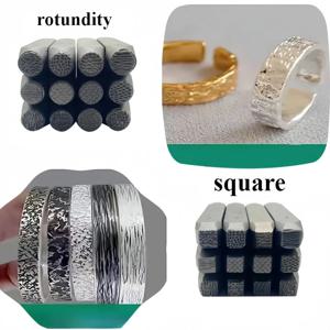 보석 DIY 조각 도구 - 금/은 반지 및 팔찌용 텍스처 조각 도구 |   물결 및 결 무늬