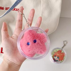 투명 원형 배지 디스플레이 가방 PVC 핀 홀더 인형 쇼케이스 캐리어 귀여운 워킹 베이비 백팩