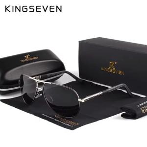 KINGSEVEN 남성용 빈티지 알루미늄 편광 선글라스 클래식 브랜드 선글라스 코팅 렌즈 운전용 안경 남성용/여성용